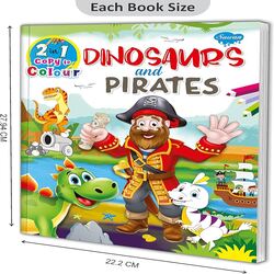 Sawan 2 in 1 Copy to Colour - Dinosaurs and Pirates